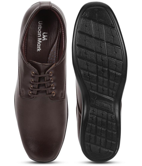 UrbanMark - Brown Mens Derby Formal Shoes - None