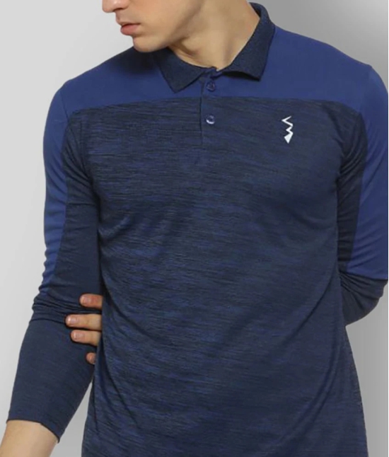 Campus Sutra - Navy Blue Polyester Regular Fit Mens Sports Polo T-Shirt ( Pack of 1 ) - M