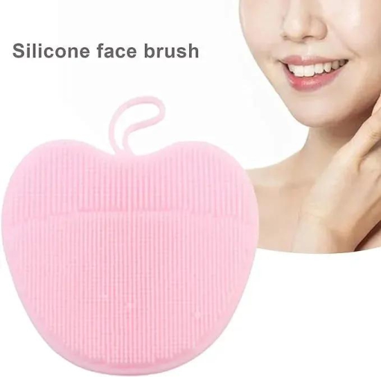 Silicone Face Scrubber Exfoliator Brush, Manual Facial Cleansing Exfoliating Brush, Unisex Face Scrub Wash Brush for Women and Men (Pack of 1,Multicolor)