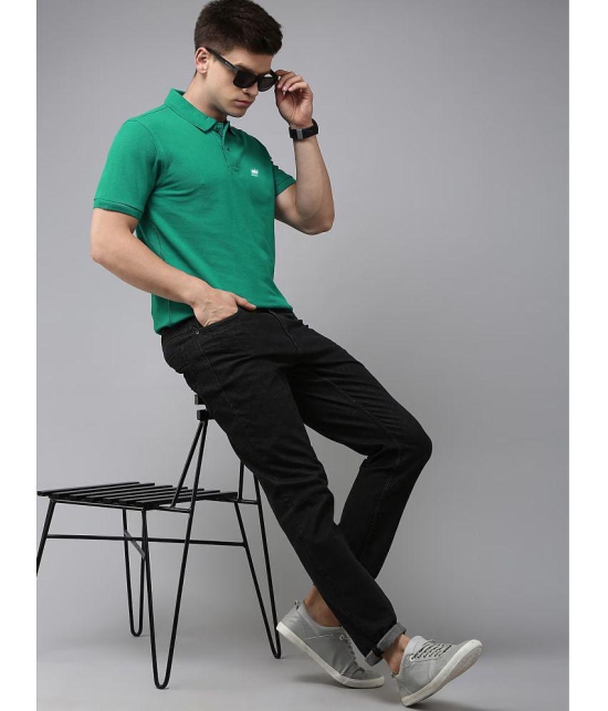 ADORATE - Green Cotton Blend Regular Fit Mens Polo T Shirt ( Pack of 1 ) - None