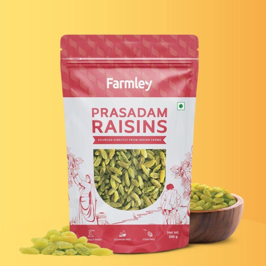 Farmley Prasadam Raisins (Kishmish) 400g | 2 x 200g