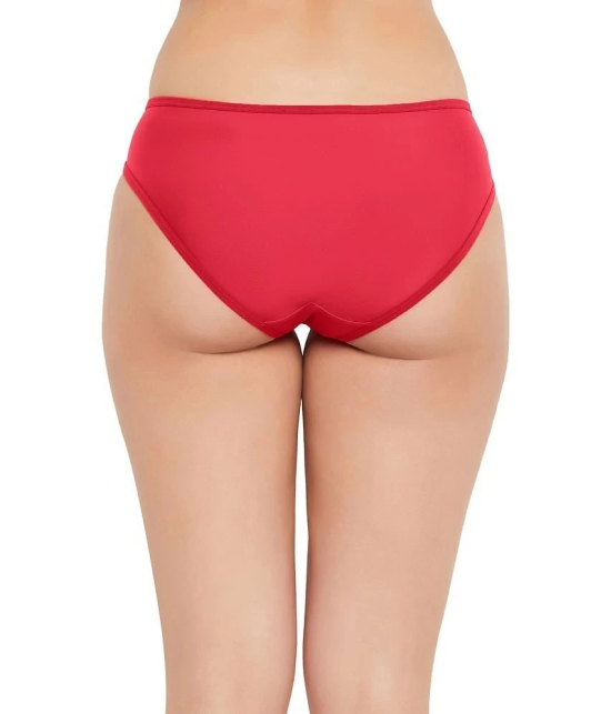 Clovia Pack of 1 Lace Solid Womens Bikini ( Red ) - None