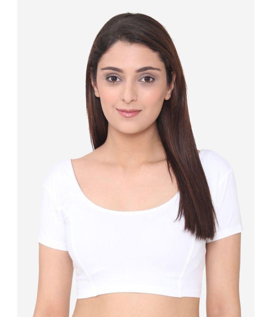 Vami - White Readymade without Pad Cotton Blend Womens Blouse ( Pack of 1 ) - None