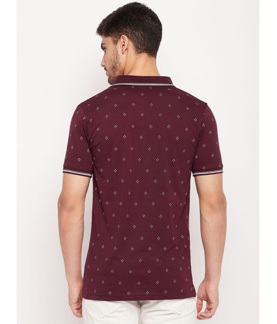 UNIBERRY - Maroon Cotton Blend Regular Fit Men's Polo T Shirt ( Pack of 2 ) - None