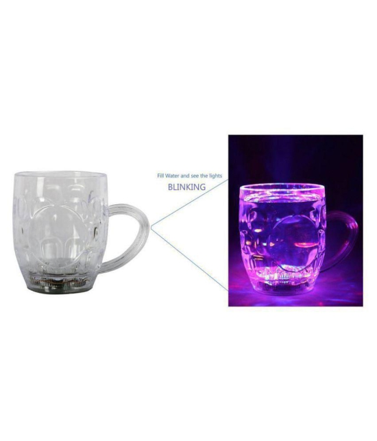 De Ultimate Crystal 7 LED Light Mug Tea Cup 1 Pcs (200) ml - Transparent