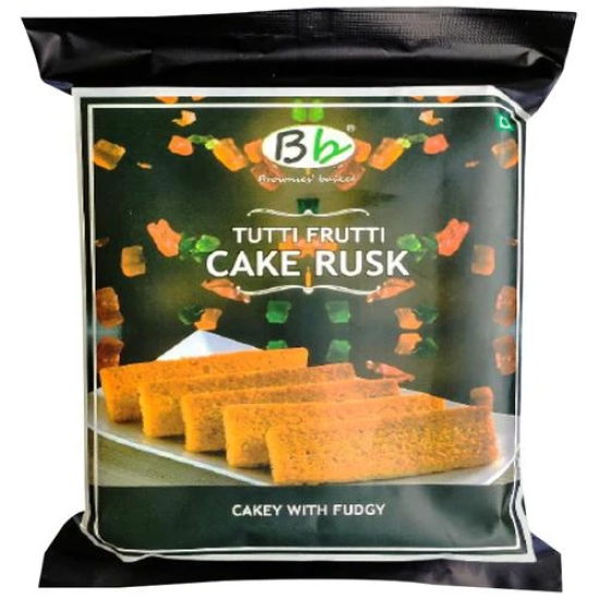 Brownie Basket Cake Rusk - Tutti Frutti, 100 Gm