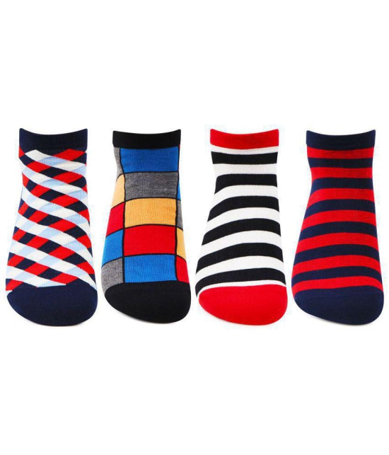 Bonjour Cotton No Show Socks Pack of 4 - Multi