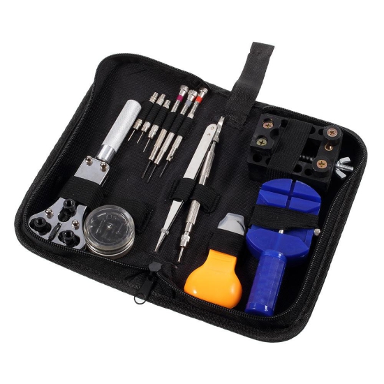 Professional 13 Pieces Watch Demolition Device Tool Set Watch Repair Tool Kit with Storage Bag