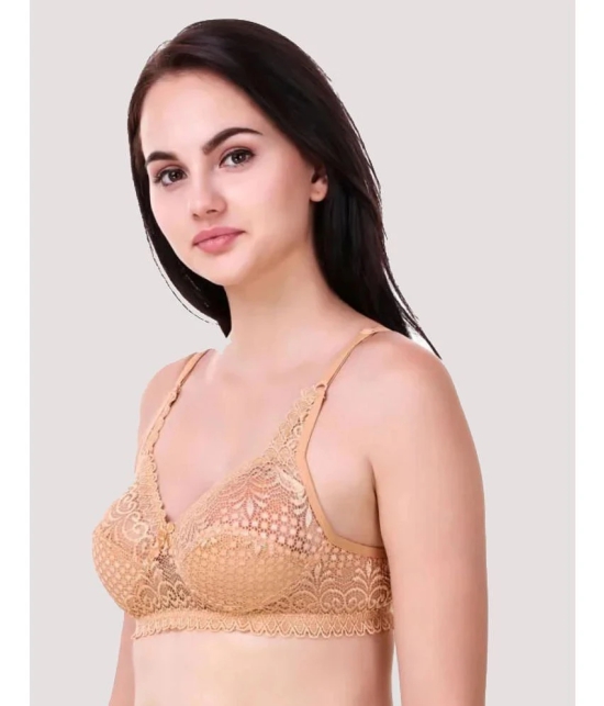 Kiran Enterprises Beige,Maroon Net Non Padded Womens Bralette Bra ( Pack of 2 ) - None