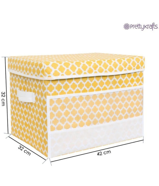 PrettyKrafts Non-Woven Storage Bag & Trunk - Yellow