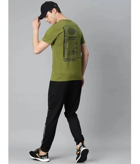 Alcis Olive Cotton Regular Fit Mens Sports T-Shirt ( Pack of 1 ) - None