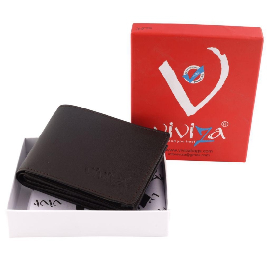VIVIZA V-129 SMALL LEATHER WALLET FOR MEN BROWN