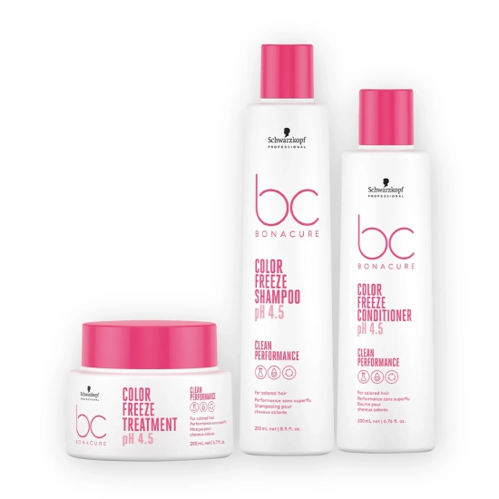 Schwarzkopf Professional BC Bonacure PH 4.5 Color Freeze Masque + Shampoo + Conditioner-kit