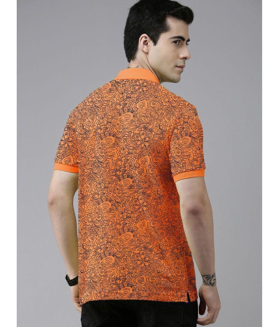 ADORATE - Orange Cotton Blend Regular Fit Men's Polo T Shirt ( Pack of 1 ) - None