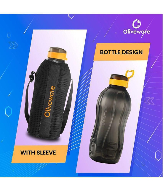 Oliveware - Black Water Bottle 2000 mL ( Set of 1 ) - Black