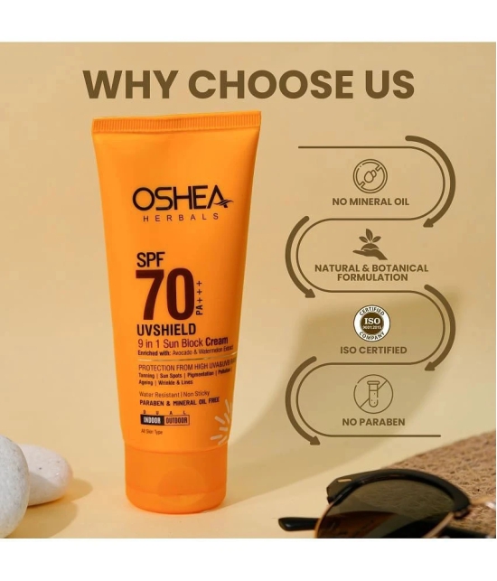 Oshea Herbals UVSHIELD 9 In 1 Sun Block Cream SPF-70 PA+++60Grams