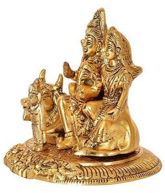 VARKAUS - Brass Shiv Family Idol ( 14 cm )