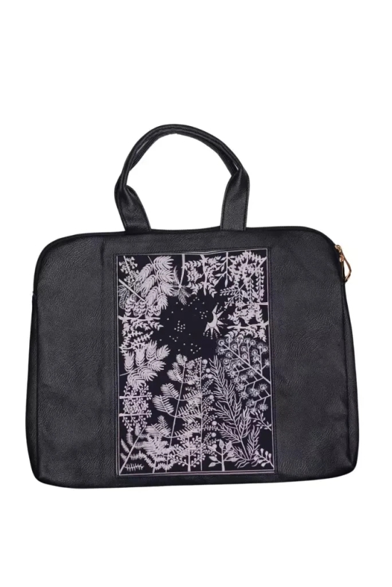 Tisser Warli leather laptop bag Size-16x15