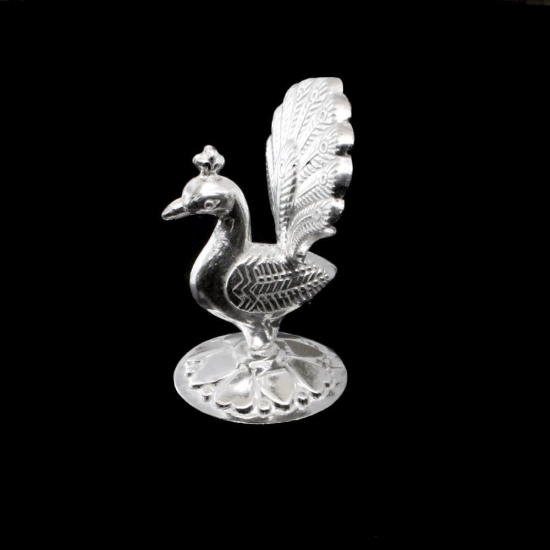 Real silver Peacock Idol/Figurine for puja and Gifting Purpose