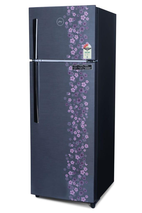 Godrej 290 L 3 Star Convertible Freezer 6-In-1 With Nano Shield Technology Inverter Frost Free Double Door Refrigerator (RX EONVIBE 306C 35 HCIF SL BS, Silver Blossom)