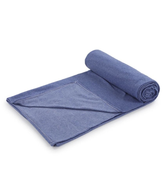 HOMETALES Melange Mild Winter Double Blanket ( 210 x 220 cm ) Pack of 1 - Blue - Blue