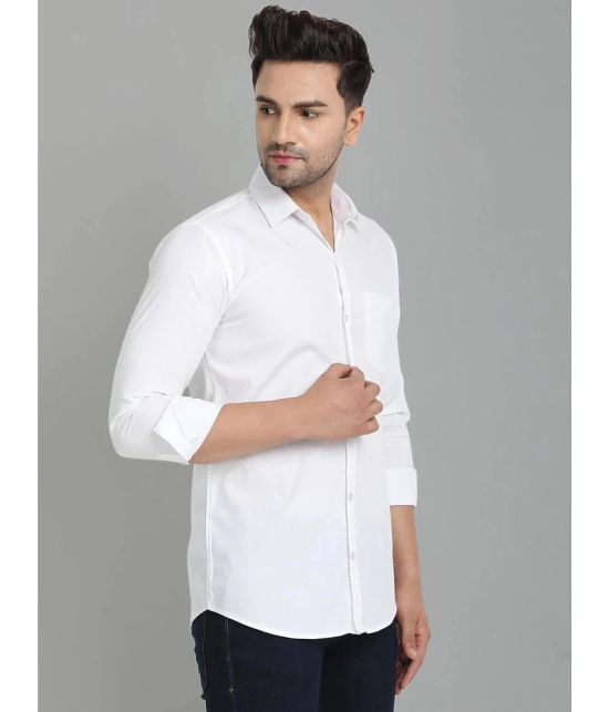 VERTUSY - White 100% Cotton Regular Fit Mens Casual Shirt ( Pack of 1 ) - None