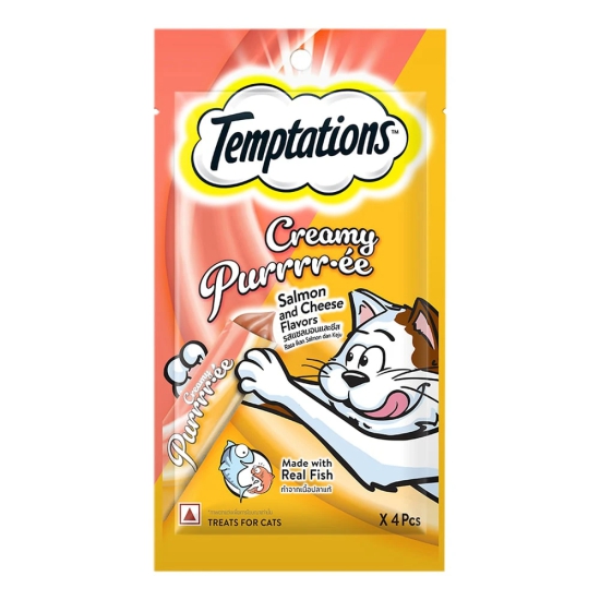 Temptations Creamy Purrrr.Ee Salmon And Cheese Flavour Cat Treat, 48 Gm