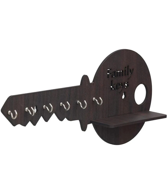 JaipurCrafts Black Wood Key Holder - Pack of 1