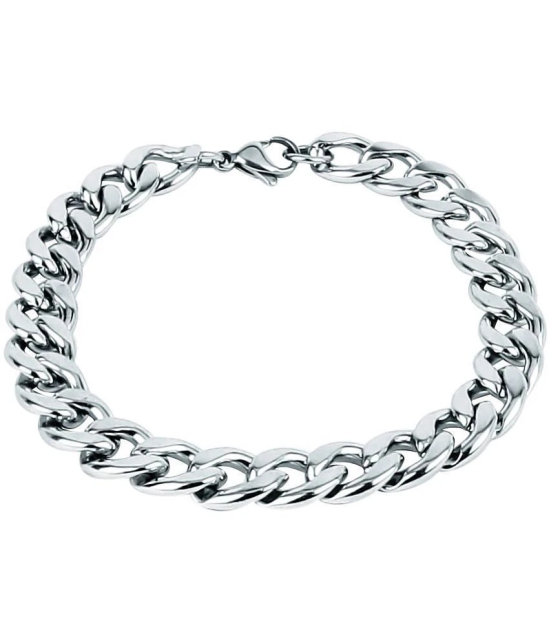 FASHION FRILL - Silver Plated Stainless Steel Chain ( Pack of 2 ) - None