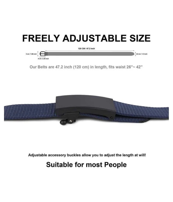 Loopa - Blue Nylon Mens Casual Belt ( Pack of 1 ) - None