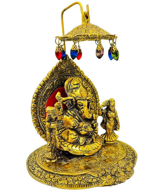 VARKAUS - Brass Lord Ganesha Idol ( 18 cm )