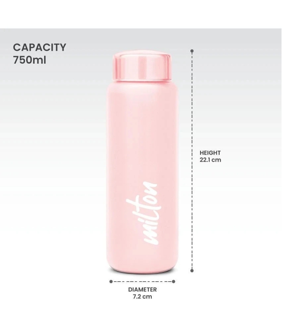 Milton Aqua 750 Stainless Steel Water Bottle (750 ml) Light Pink - Light Pink