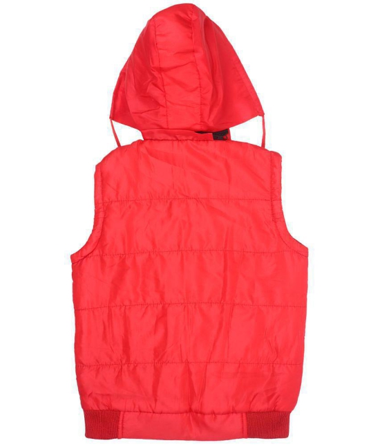 PPTHEFASHIONHUB - Red Polyester Boys Quilted & Bomber Jacket ( Pack of 1 ) - None