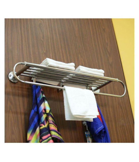 Manvi-Glossy Stainless Steel Towel Rack 24 inches