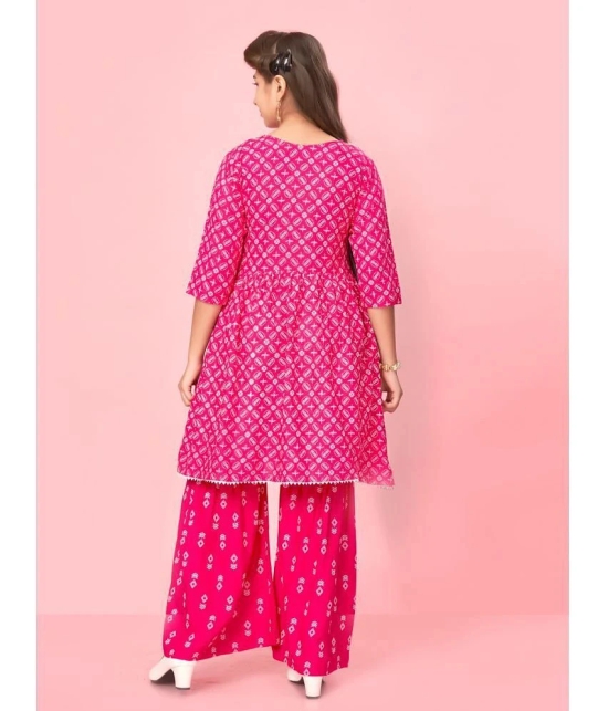 Aarika Pink Cotton Girls Kurta and Sharara Set ( Pack of 1 ) - None