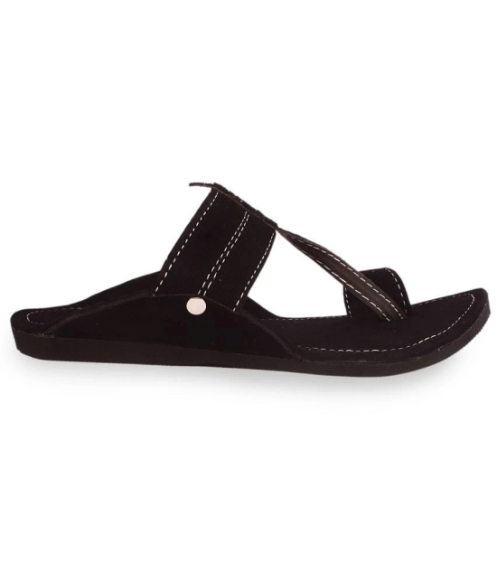 Anjaneya Creations Black Mens Kolhapuris - None