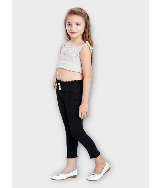 ICONIC ME- Kids Girls High Quality Premium Black Denim Jeans - None