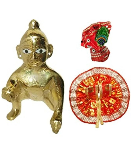 DvR ClicK - Brass Laddu Gopal 10 cm Idol