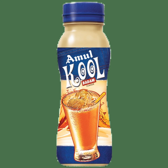 Amul Kool Milk - Badam Flavour, 180 Ml Pet Bottle