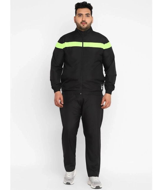 YUUKI - Black Polyester Regular Fit Striped Mens Sports Tracksuit ( Pack of 1 ) - None