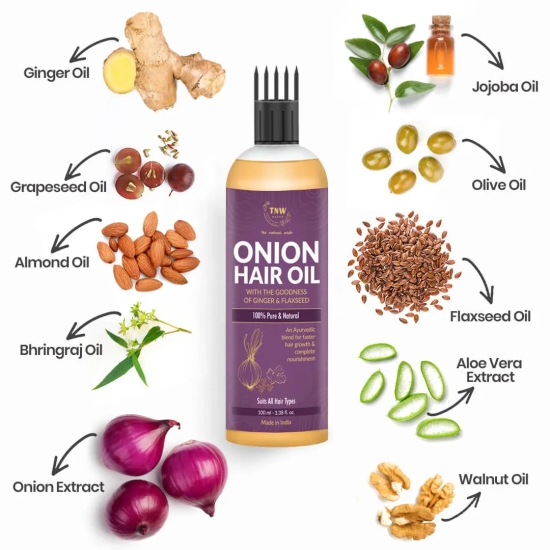 Onion Hair Oil No Mineral Oil & Silicones