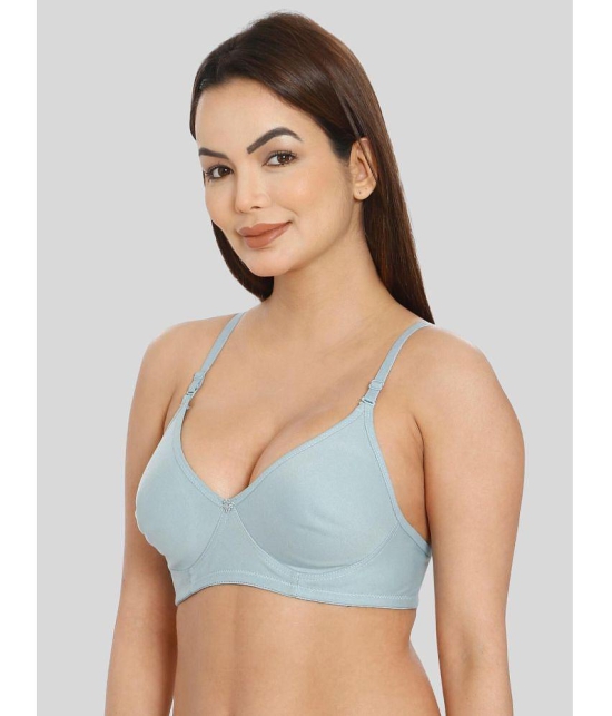 ILRASO - Blue Cotton Non Padded Women's T-Shirt Bra ( Pack of 1 ) - None