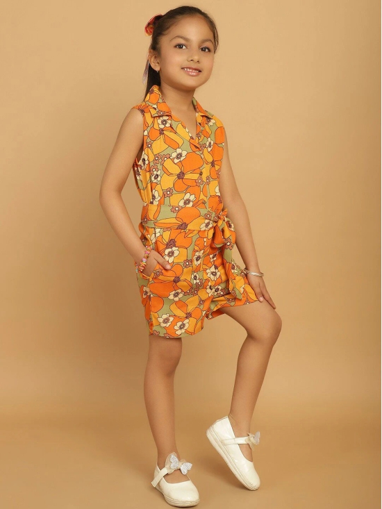 MINI & MING Girls Printed Sleeveless Playsuit