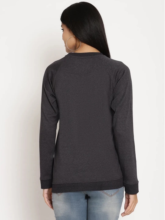 Women Wild Journey Black Solid Sweatshirt-XL