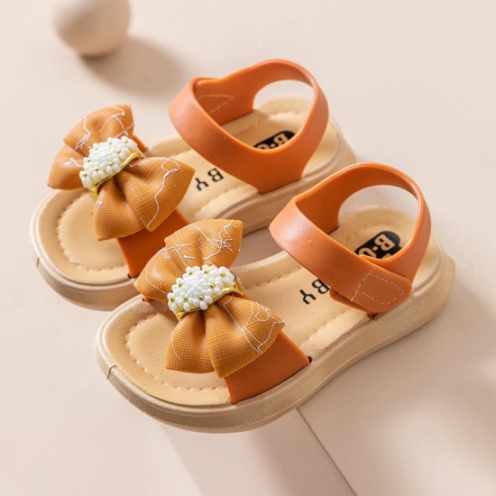 Baby Bow Sandles-Brown / 6-9 months/ 12cm