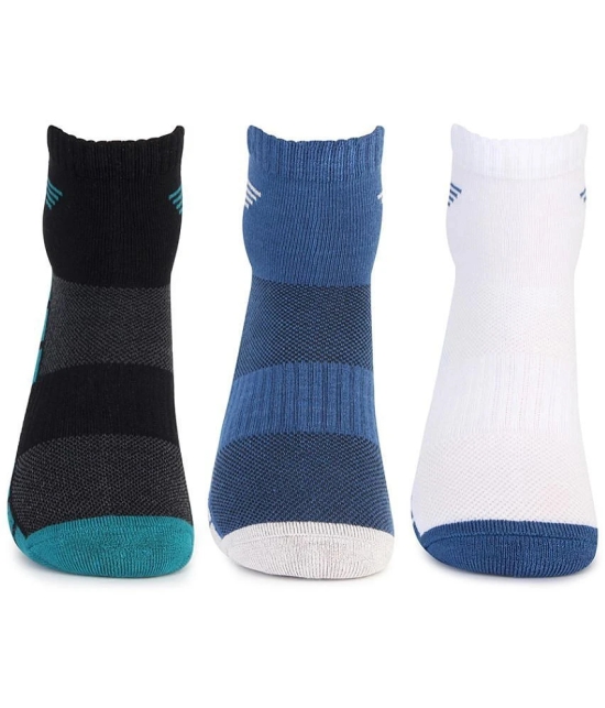 Bonjour 100% Organic Cotton Mens Colorblock Multicolor Ankle Length Socks ( Pack of 3 ) - Multicolor