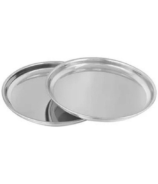 Dynore 6 Pcs Stainless Steel Silver Full Plate - Silver