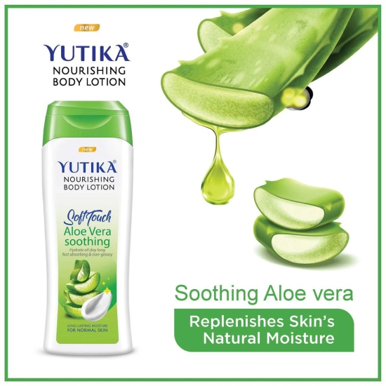 Yuthika Aloe Vera Body Lotion 300ml and Moroccan Argan Oil for Hair 100ml, Bodylotion and Argan Hair Oil Combo Pack