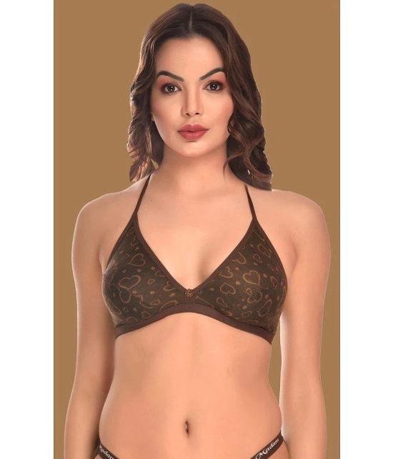 Madam Cotton Blend Non Padded Womens Everyday Bra ( Brown ) - None