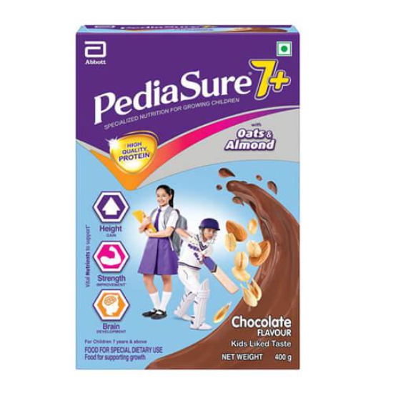 Pediasure 7 Plus Oats & Almond Chocolate Health Drinks  400 gm